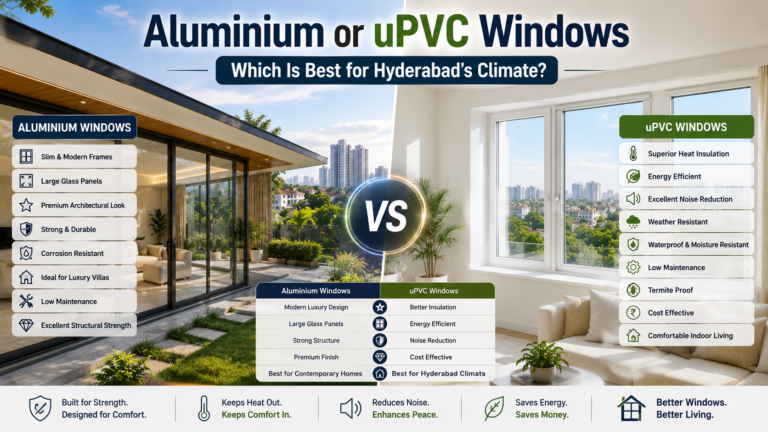 Aluminium or uPVC Windows: Which Is Best for Hyderabad’s Climate?
